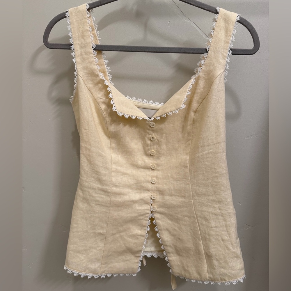 Reformation Viola Linen Top - Picture 2 of 2